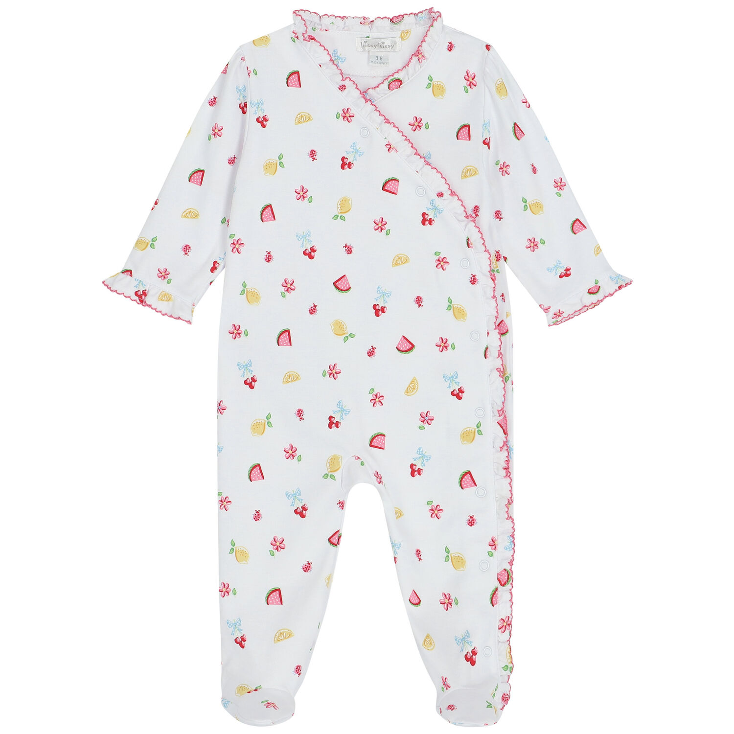 Baby Girls White Tropical Dreams Babygrow, 1, hi-res