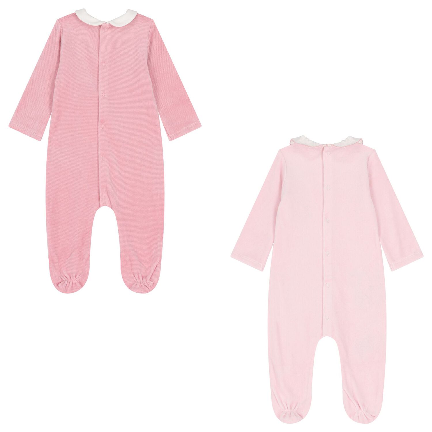 Baby Girls Pink Babygrows ( 2-Pack ), 1, hi-res