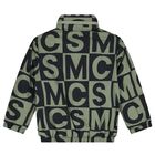 Boys Green & Black Logo Puffer Jacket, 1, hi-res