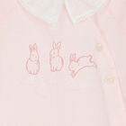 Baby Girls Pink Rabbit Babygrow, 1, hi-res
