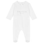 White & Silver Logo Babygrow Gift Set, 1, hi-res