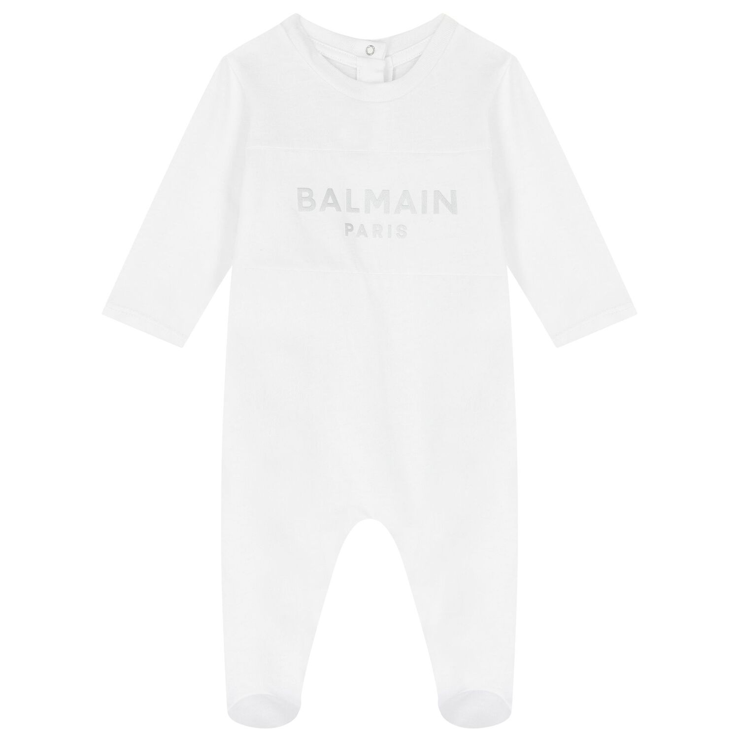 White & Silver Logo Babygrow Gift Set, 1, hi-res image number null