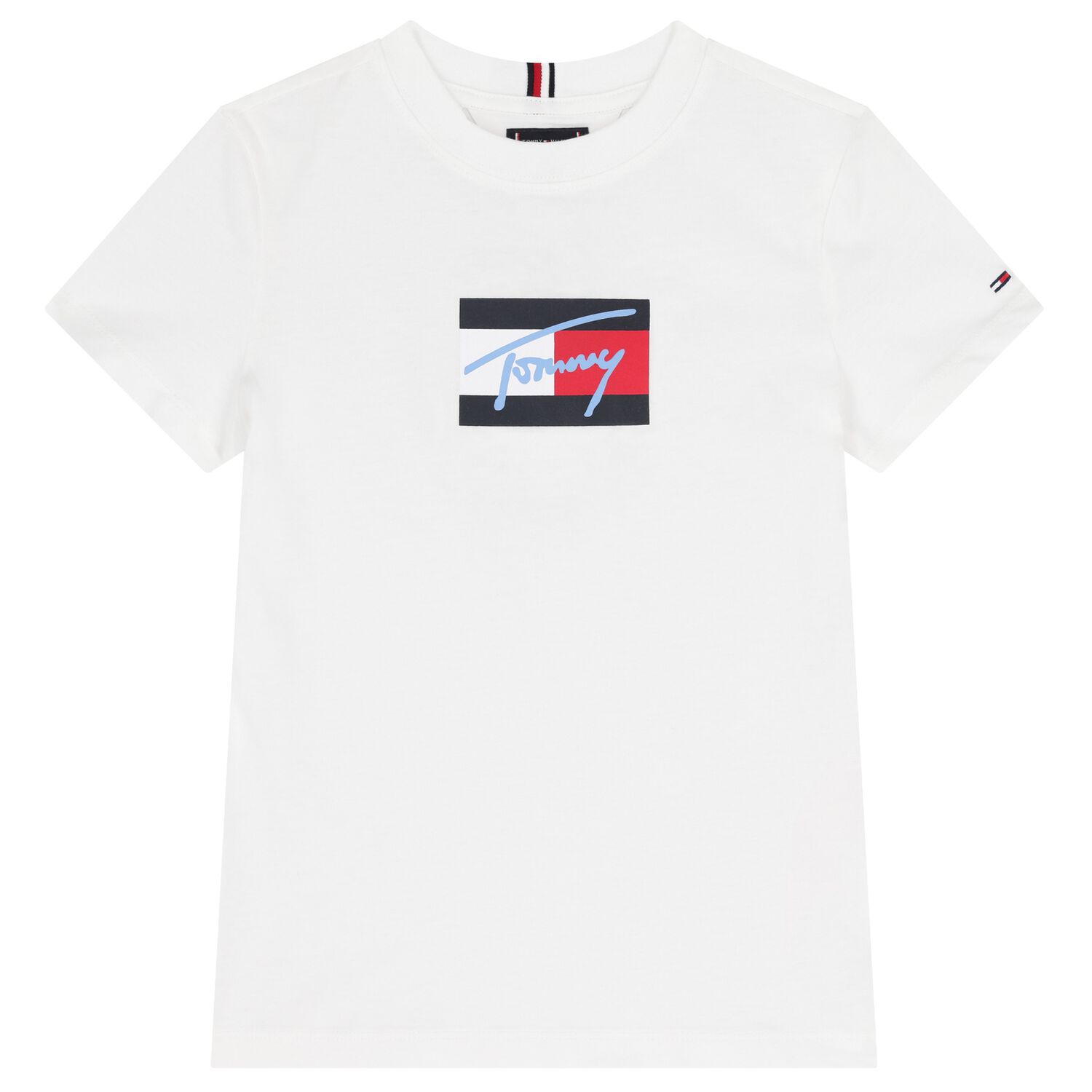 Boys White Logo T-Shirt, 3, hi-res