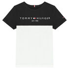 Boys Black & White Logo T-Shirt, 2, hi-res