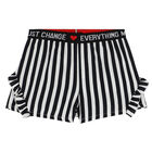 Girls Ivory & Black Heart Shorts Set, 1, hi-res