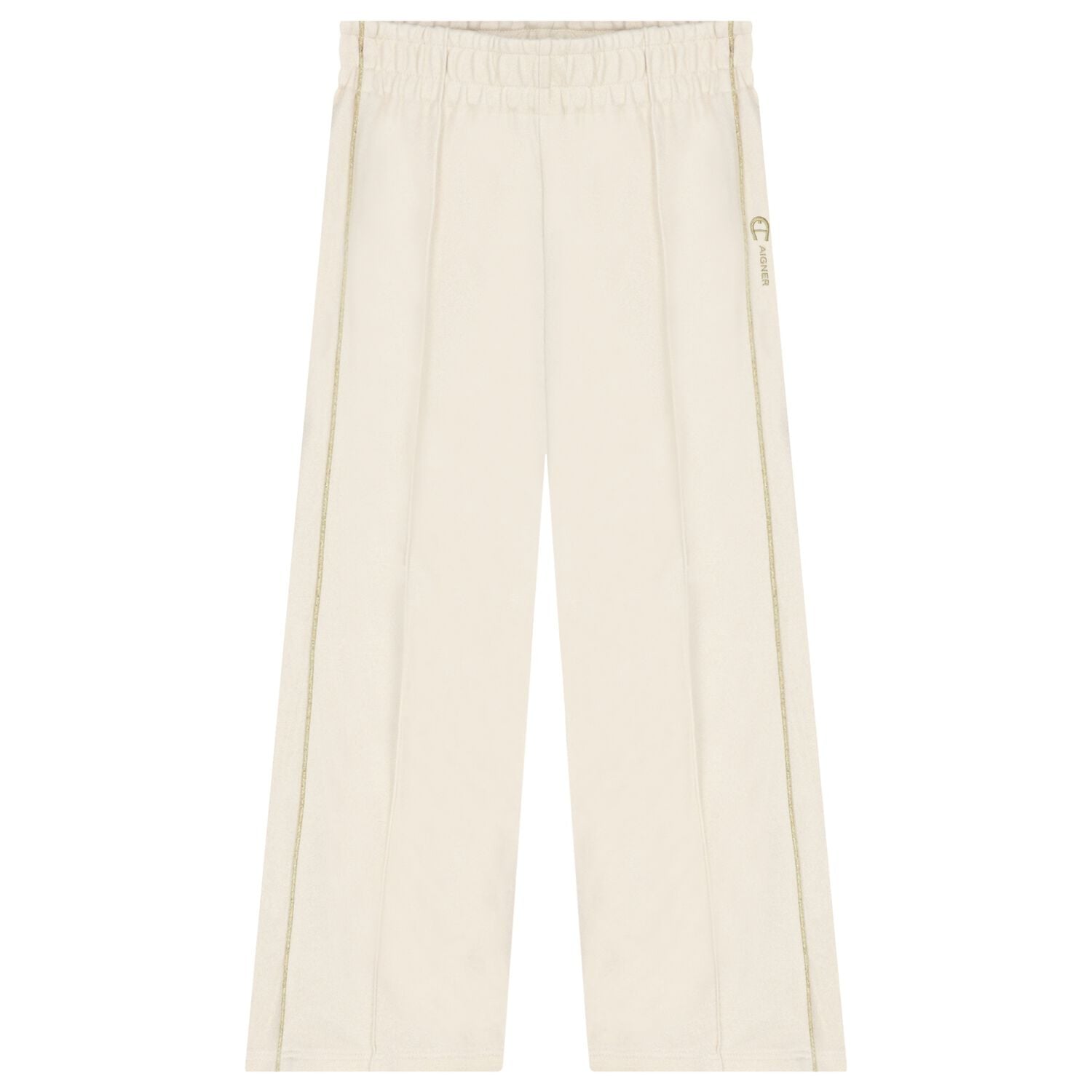 Girls Gold Logo Trousers, 1, hi-res