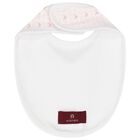 Baby Girls White & Pink Logo Bib, 3, hi-res