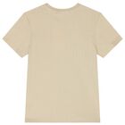 Boys Beige Logo T-Shirt, 1, hi-res