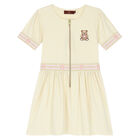 Girls Gold Logo Dress, 1, hi-res