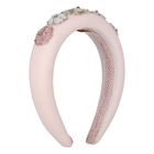 Girls Pink Flower Headband, 1, hi-res