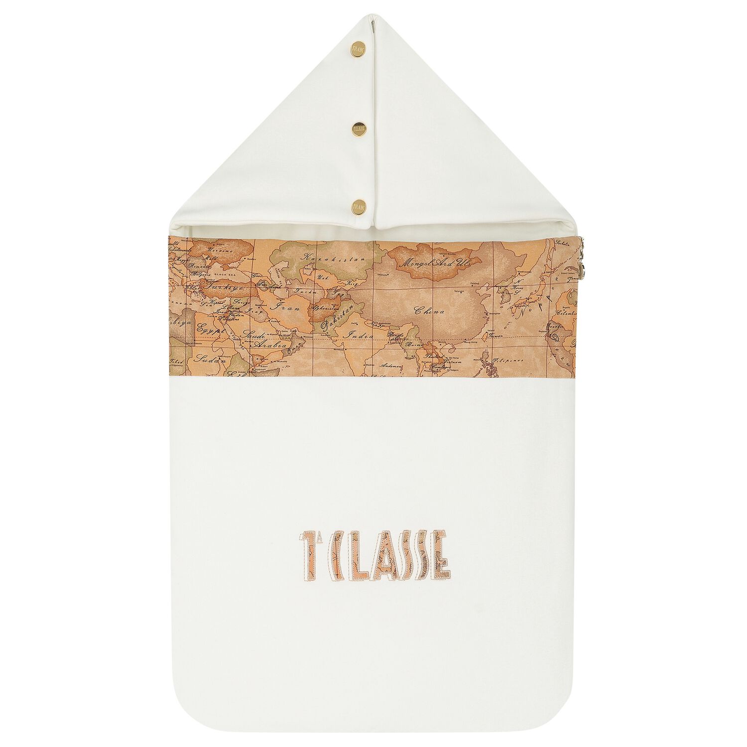 Ivory & Beige Geo Map Baby Nest, 1, hi-res