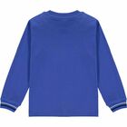 Boys Blue Logo Long Sleeve Top, 1, hi-res