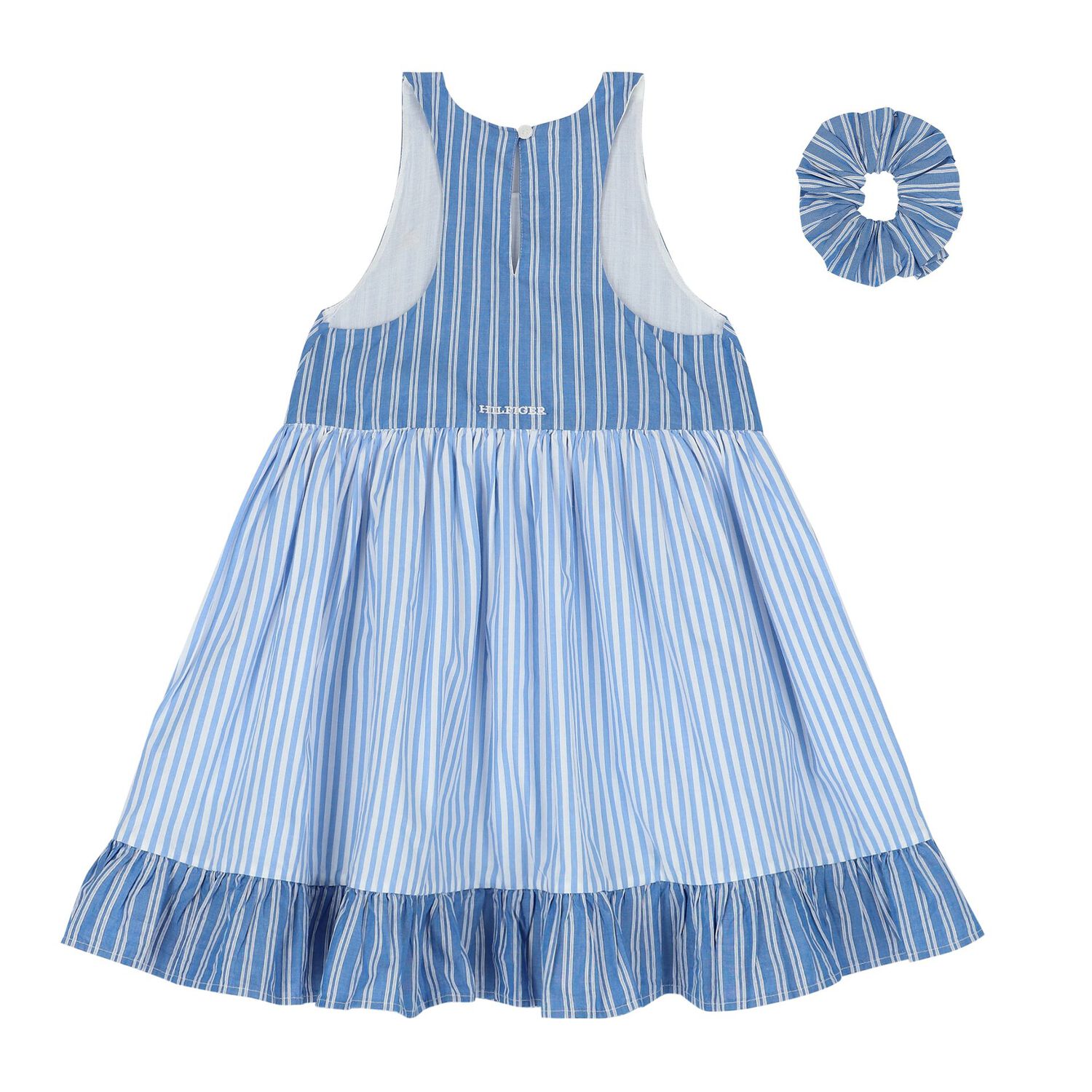 Girls Blue Striped Dress, 1, hi-res image number null