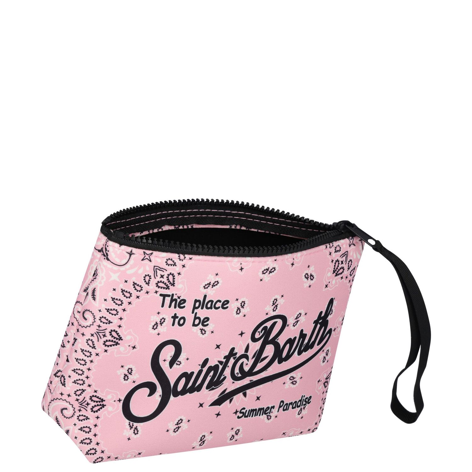 Girls Pink Logo Pouch, 1, hi-res