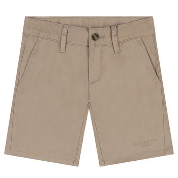 Boys Beige Logo Shorts