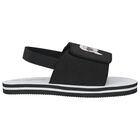Boys Black & White Logo Ikonik Sandals, 1, hi-res