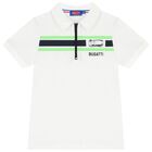 Boys White Logo Polo Shirt, 1, hi-res
