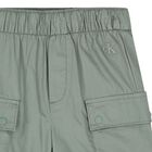 Boys Green Logo Shorts, 1, hi-res