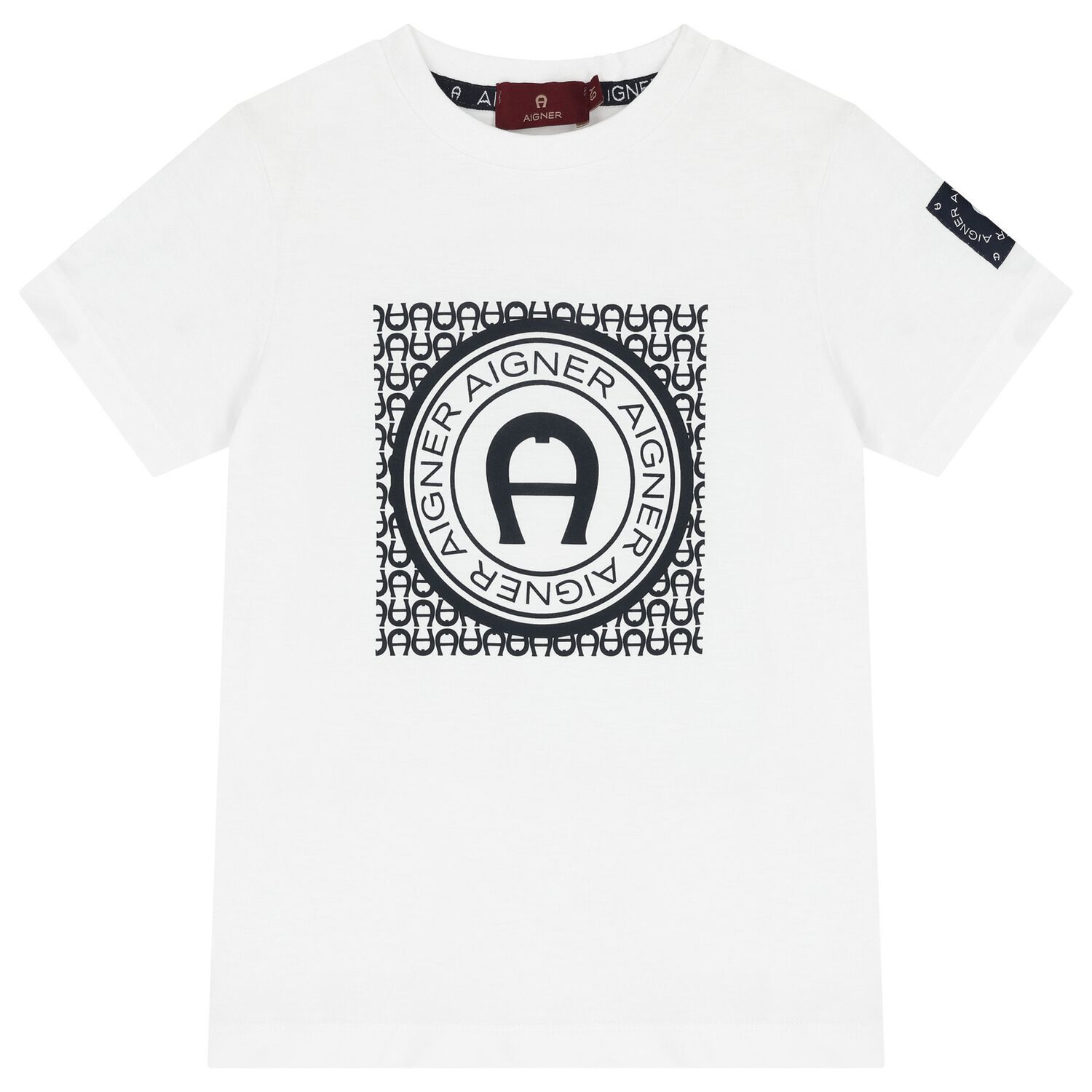 Boys White Logo T-Shirt, 2, hi-res image number null