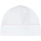 Baby Girls White Floral Hat, 1, hi-res