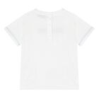 Younger Boys White Logo T-Shirt, 1, hi-res