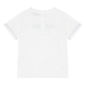 Younger Boys White Logo T-Shirt