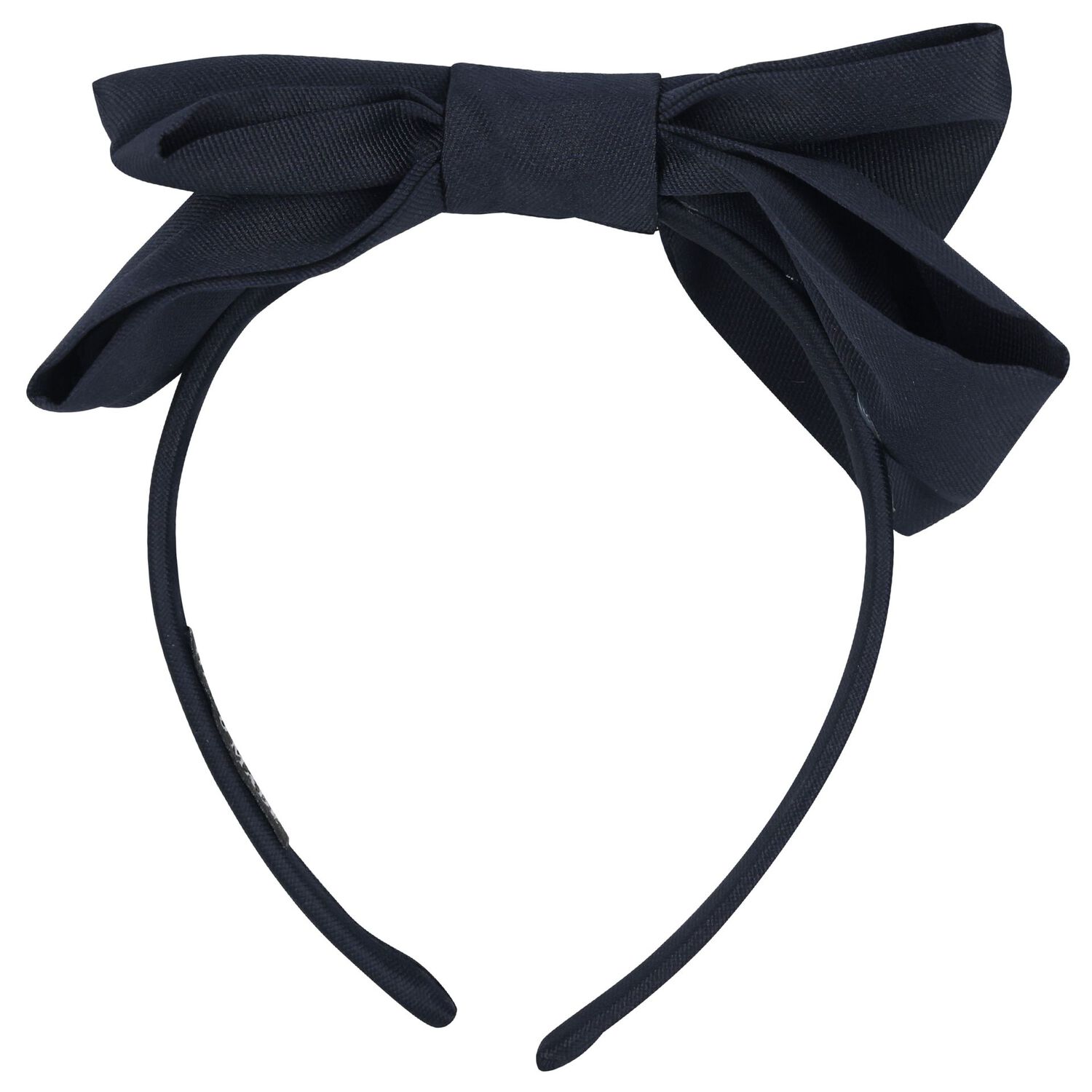 Girls Navy Blue Bow Headband, 2, hi-res