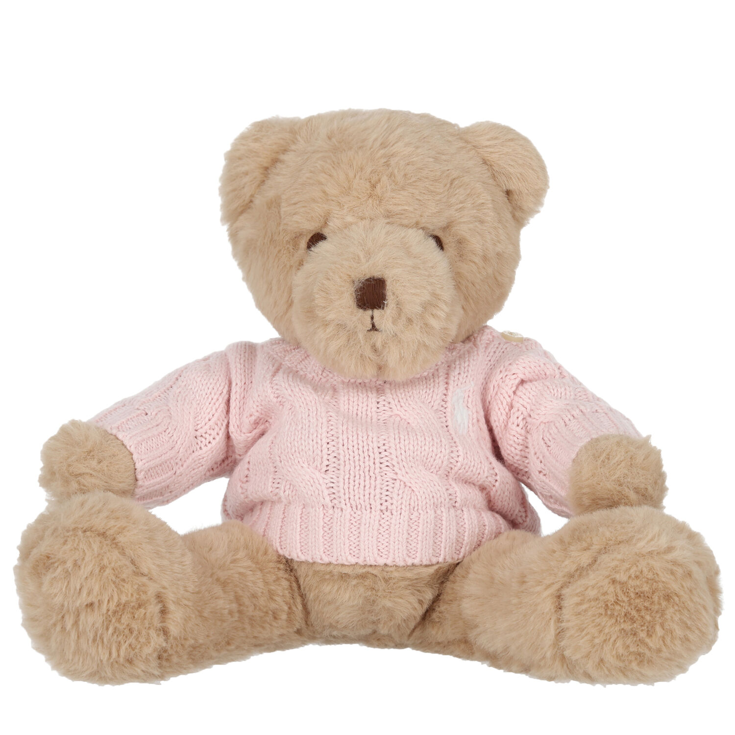 Girls Beige & Pink Teddy Bear Soft Toy, 1, hi-res