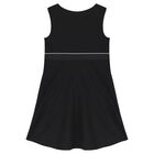 Girls Black Logo Dress, 1, hi-res