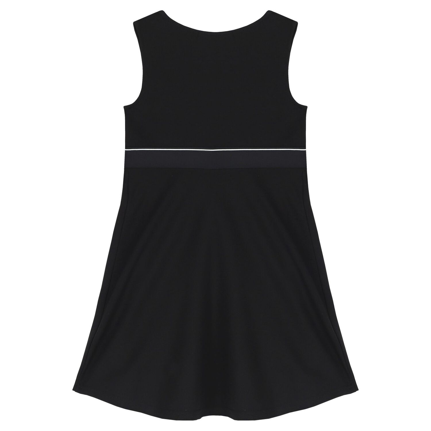 Girls Black Logo Dress, 1, hi-res