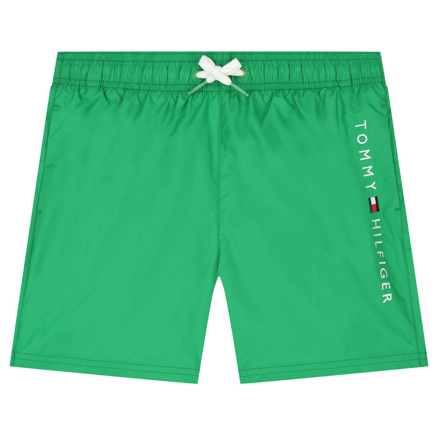 Boys Green Embroidered Logo Swim Shorts, 2, hi-res