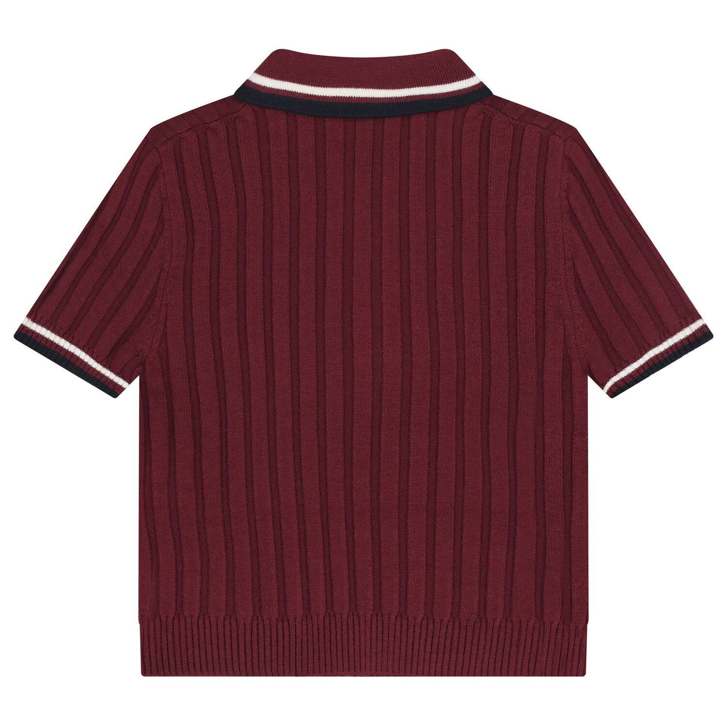 Girls Burgundy Logo Knitted Top, 1, hi-res image number null