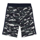 Boys Navy Camouflaged Shorts, 1, hi-res