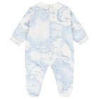 Baby Boys Ivory & Blue Geo Map Babygrow Gift Set, 4, hi-res