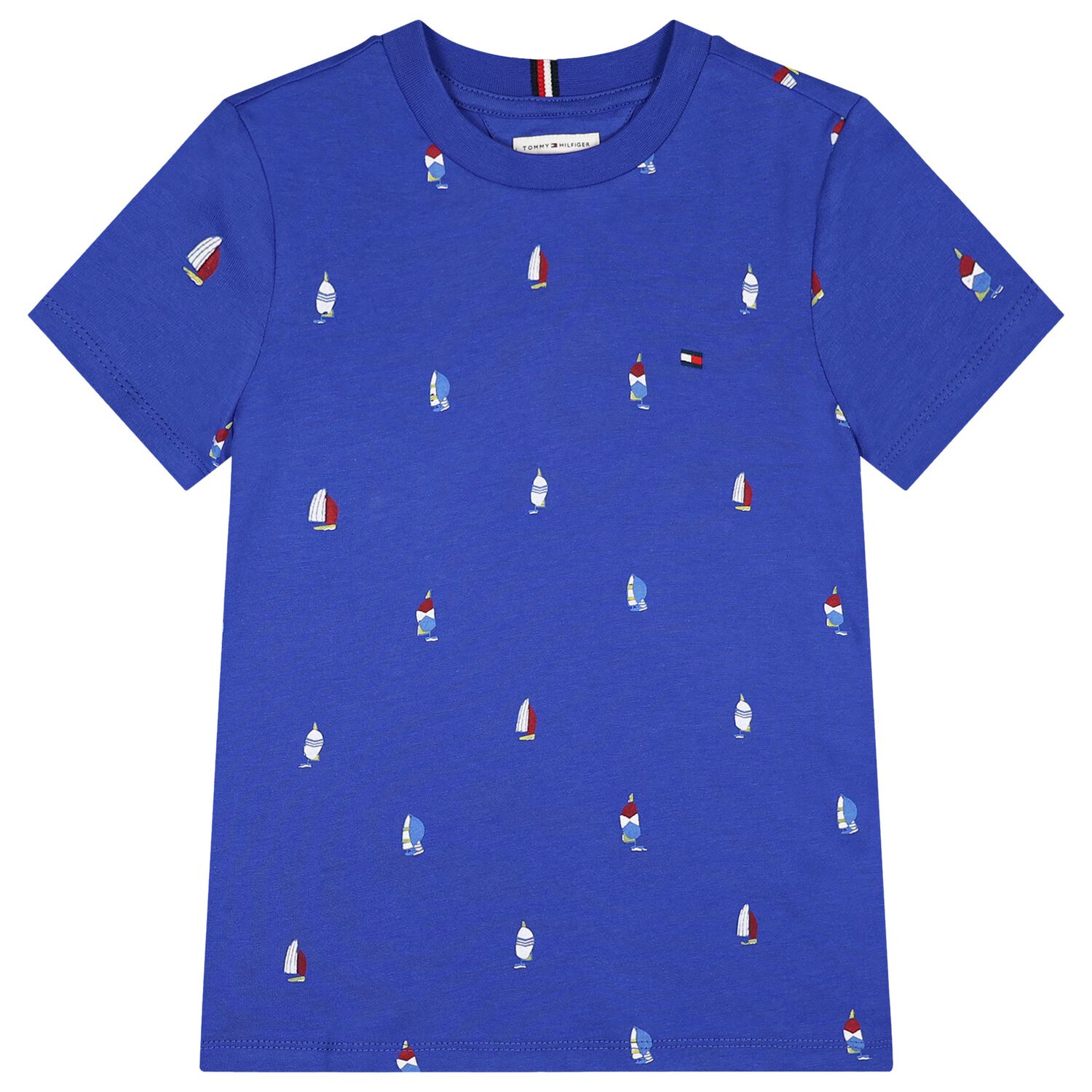 Boys Blue Sailboat Logo T-Shirt, 1, hi-res