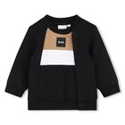 Baby Boys Black Logo Tracksuit, 1, hi-res