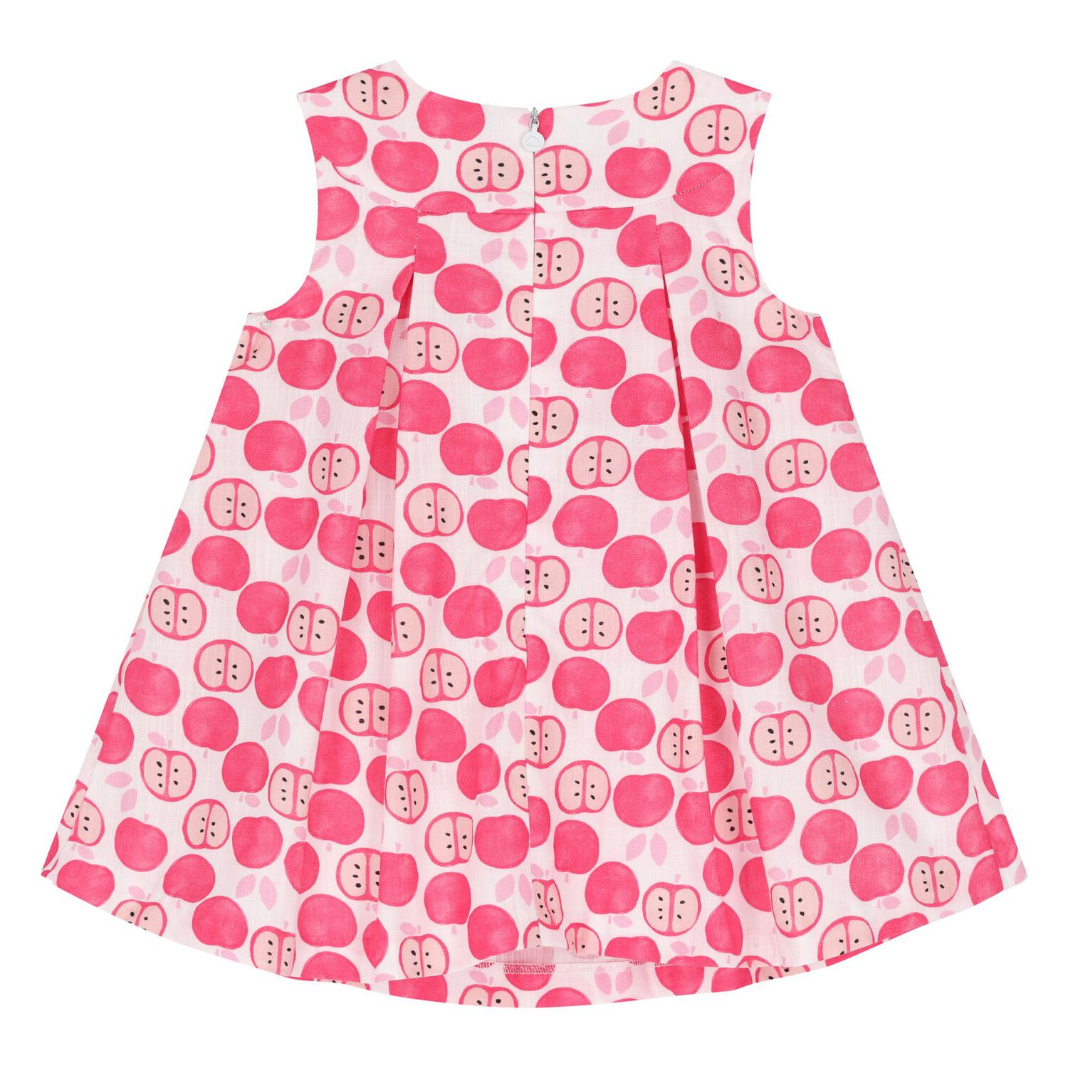 Baby Girls White & Pink Apple Dress Set, 1, hi-res