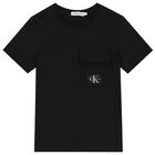 Boys Black Logo T-Shirt, 2, hi-res