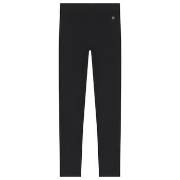 Girls Grey Logo Leggings