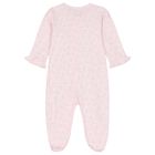 Baby Girls Pink Floral Babygrow, 1, hi-res