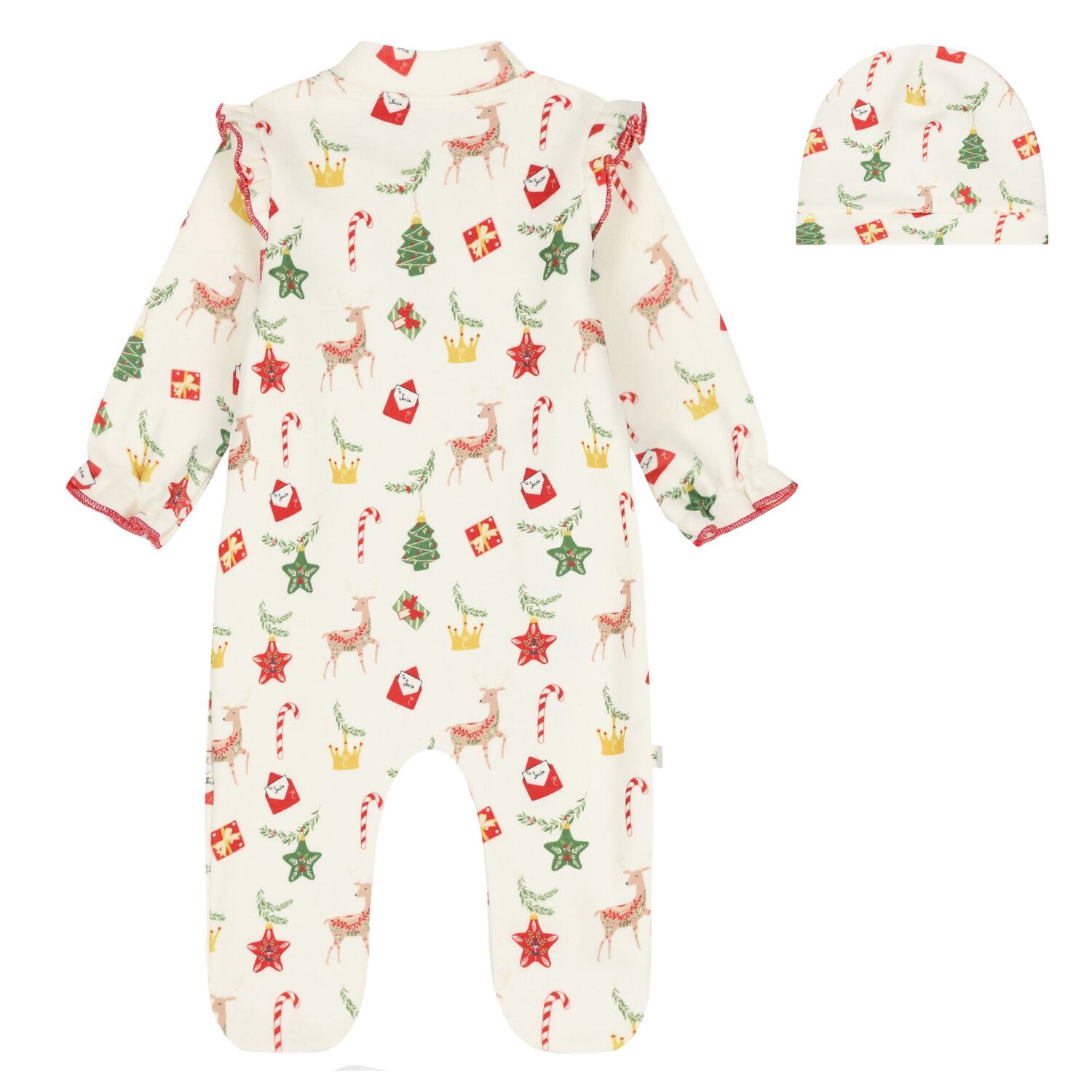 Baby Girls Ivory Babygrow Set, 1, hi-res