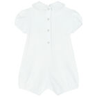 Baby Girls White & Pink Minnie Mouse Romper, 1, hi-res