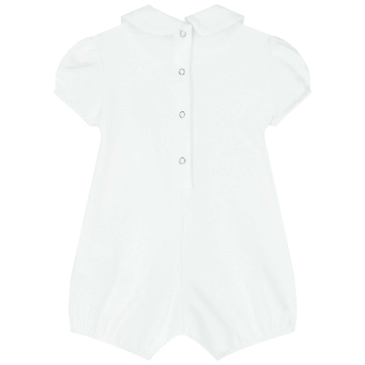 Baby Girls White & Pink Minnie Mouse Romper, 1, hi-res