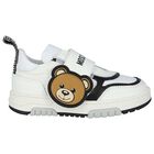 White Teddy Bear Logo Trainers, 1, hi-res