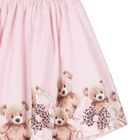 Girls White & Pink Teddy Bear Skirt Set, 1, hi-res
