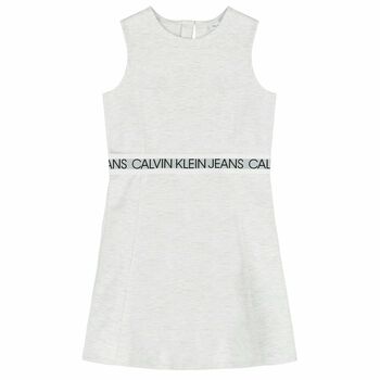 Girls Grey Logo Dress