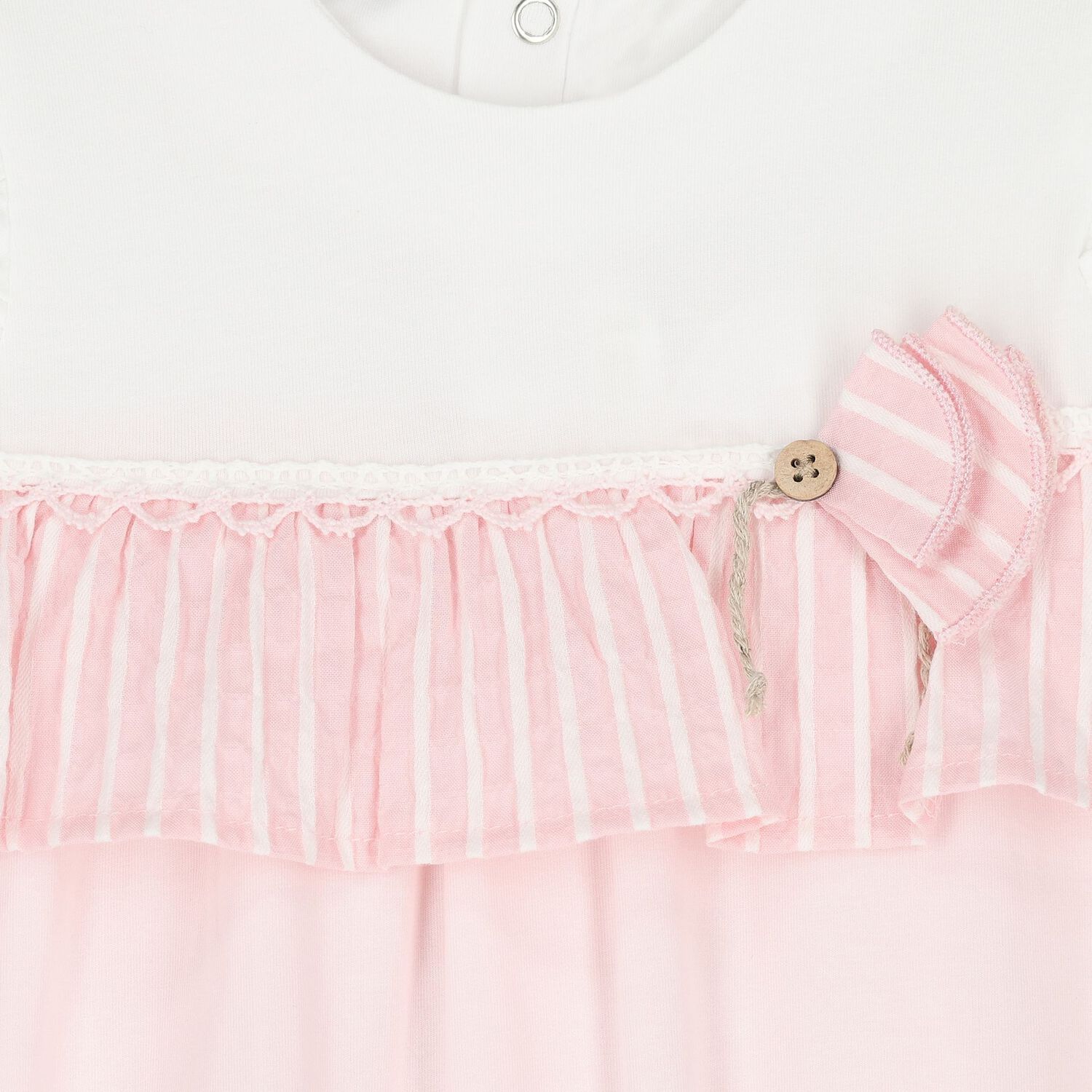Baby Girls Pink & White Flower Romper, 2, hi-res image number null