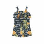 Girls Black Printed Jumpsuit, 1, hi-res