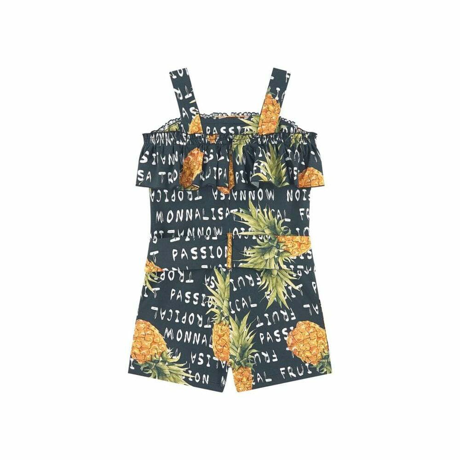 Girls Black Printed Jumpsuit, 1, hi-res image number null