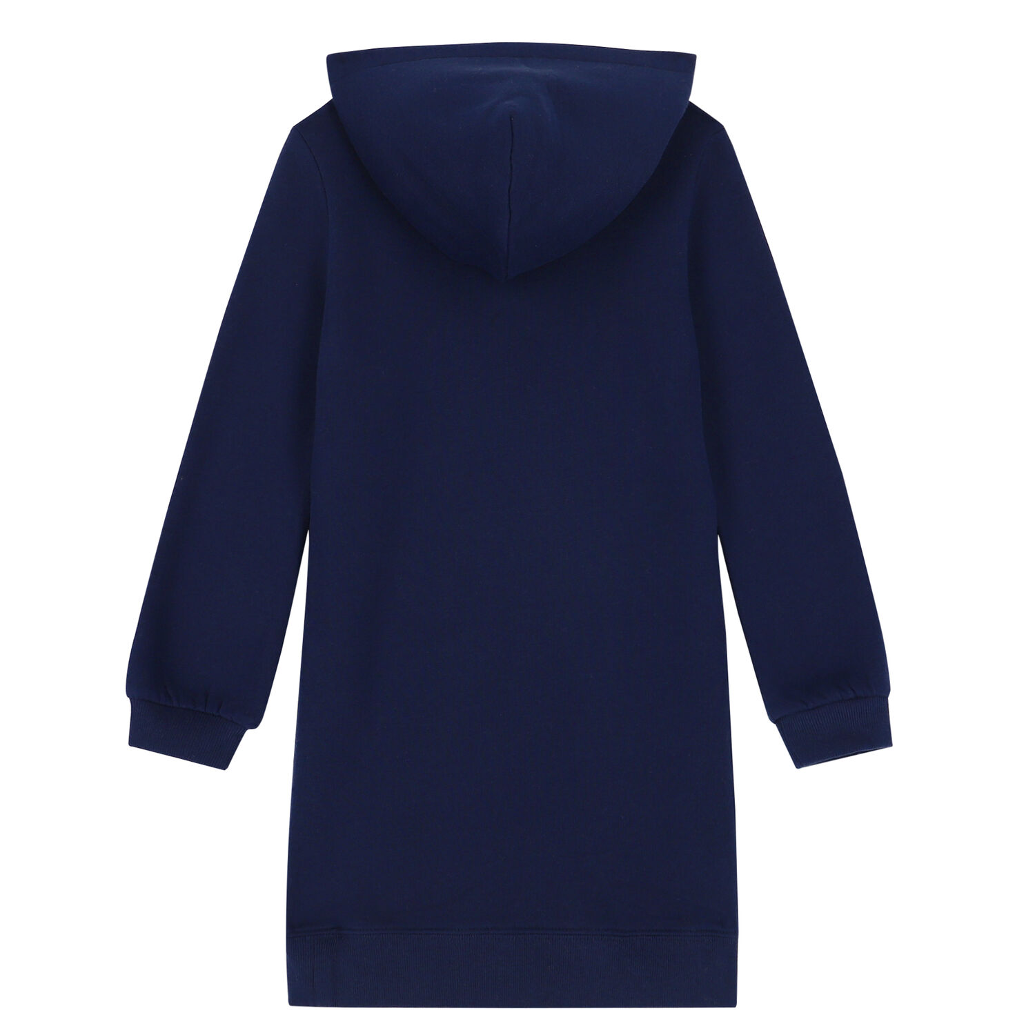 Girls Navy Logo Hooded Dress, 1, hi-res image number null